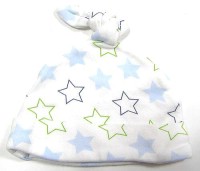 Bílo- modrá čepička s hvězdičkami 
