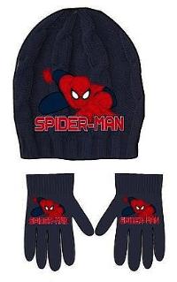 Nové - 2set - Tmavomodrá čepička+rukavičky se Spiderman zn. Marvel