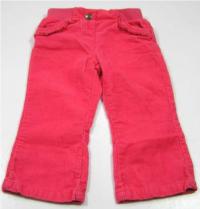 Růžové manžestrové kalhoty zn. F&F