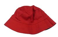 Červený plátěný oboustranný klobouk zn. Primark