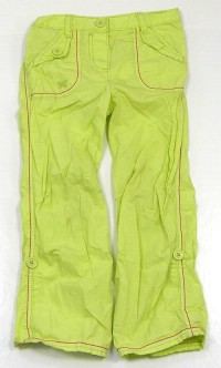 Zelené plátěné kalhoty s motýlkem zn.Cherokee