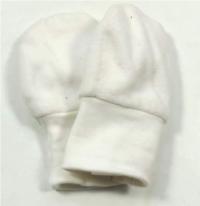 Bílé fleecové oteplené rukavičky zn. Marks&Spencer