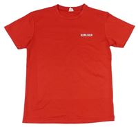 Červené sportovní tričko s nápisem zn. AWDis