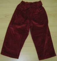 Červené manžestrové kalhoty
