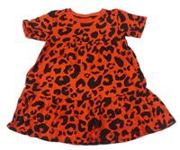 Červené bavlněné šaty s leopardím vzorem zn. Myleene Klaas