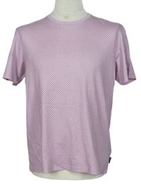 Pánské růžové vzorované tričko zn. Ted Baker 