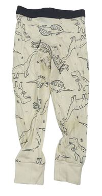 Krémové pyžamové kalhoty s dinosaury zn. H&M