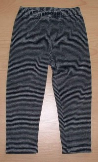 Černo-bílé sametové pruhované kalhoty zn. Adams