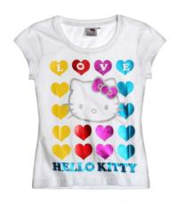 Nové - Bílé tričko s Kitty zn. Sanrio vel. 164