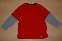 Červeno-šedé triko