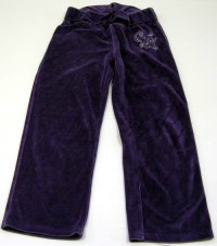 Fialové sametové kalhoty s motýlkem zn. Cherokee