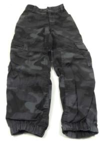 Šedé army plátěné kalhoty s kapsami zn. Marks&Spencer