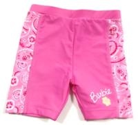 Růžové nohavičkové plavky s kytičkami zn. Barbie 