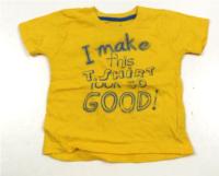 Žluté tričko s nápisem zn. Early Days 