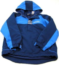 Modrá zateplená jarní bunda s kapucí zn. Adidas, vel. 140