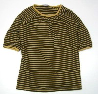 Hnědo- žluté pruhované triko s 3/4 rukávky zn. Next  vel. 134
