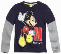 Nové - Tmavomodro-šedé triko s Mickeym zn. Disney 
