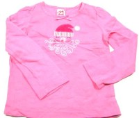 Růžové triko s obrázkem 