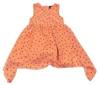 Oranžové šifonové šaty s hvězdičkami zn. Kiki&Koko
