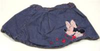 Modrá riflová sukýnka s Minnií zn. Disney