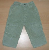 Zelené manžestrové kalhoty zn. Mothercare