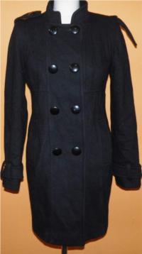 Dámský černý vlněný kabát zn. Marks&Spencer