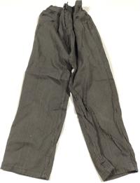 Tmavošedo-černé pruhované riflové kalhoty 