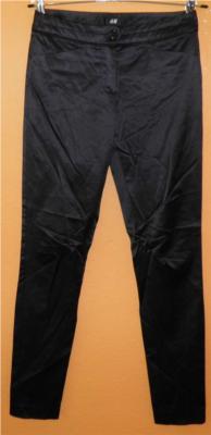 Dámské černé saténové kalhoty zn. H&M vel. 34