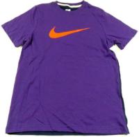Outlet - Fialovo-tmavomodré tričko s potiskem zn. Nike 