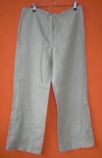 Dámské béžové lněné kalhoty zn. Marks&Spencer vel. 38