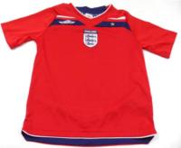 Červeno-bílé sportovní tričko England zn.Umbro 