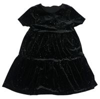 Černé třpytivé sametové šaty zn. M&S
