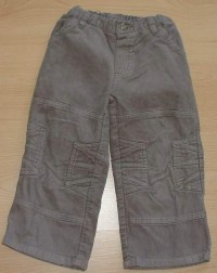 Hnědé manžestové kalhoty