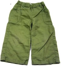 Zelené 7/8 plátěné kalhoty zn.H&M