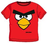 Nové -Červené tričko s Angry Birds 