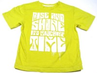 Žluté tričko s nápisem zn. Rebel 