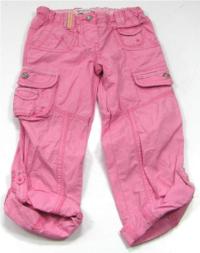 Růžové plátěné rolovací kalhoty zn. Marks&Spencer 