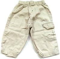 Světlebéžové riflové kalhoty s kapsičkou