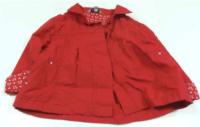 Červený plátěný podzimní kabátek zn. Girl2girl 