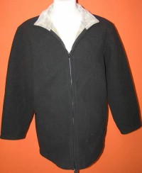 Dámský černý fleecový zateplený kabát
