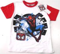 Outlet - Bílo-červené tričko se Spidermanem zn. Marvel