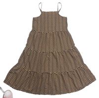 Hnědo-černé vzorované letní šaty zn. H&M