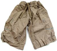 Béžové 7/8 plátěné kalhoty s kapsami zn. Early Days 