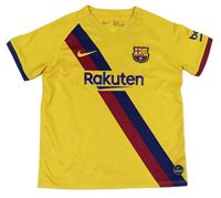 Hořčicový fotbalový dres s pruhy - Barcelona FC zn. Nike