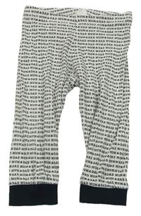 Bílé pyžamové kalhoty s nápisy zn. H&M
