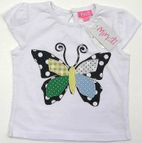 Outlet - Bílé tričko s motýlkem zn. Minoti