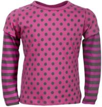 Nové - Růžovo-pruhované triko s puntíky zn. Cherokee