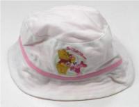 Bílo-růžový riflový klobouček s obrázkem zn. George 