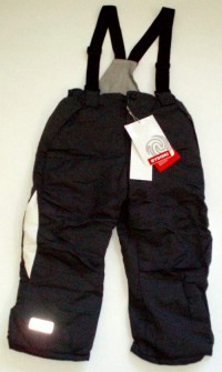 Outlet - tmavohnědé lyžařské zateplené kalhoty s laclem