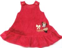 Červené sametové šatičky s Minnie zn. Disney+George 